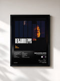 #noir Tableau de l'album La grande désillusion (version deluxe) de Benjamin Epps, cadre noir, imprimé et encadré en France