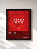 #noir Tableau de l'album Te Vas Remixes de Kinky, cadre noir, imprimé et encadré en France