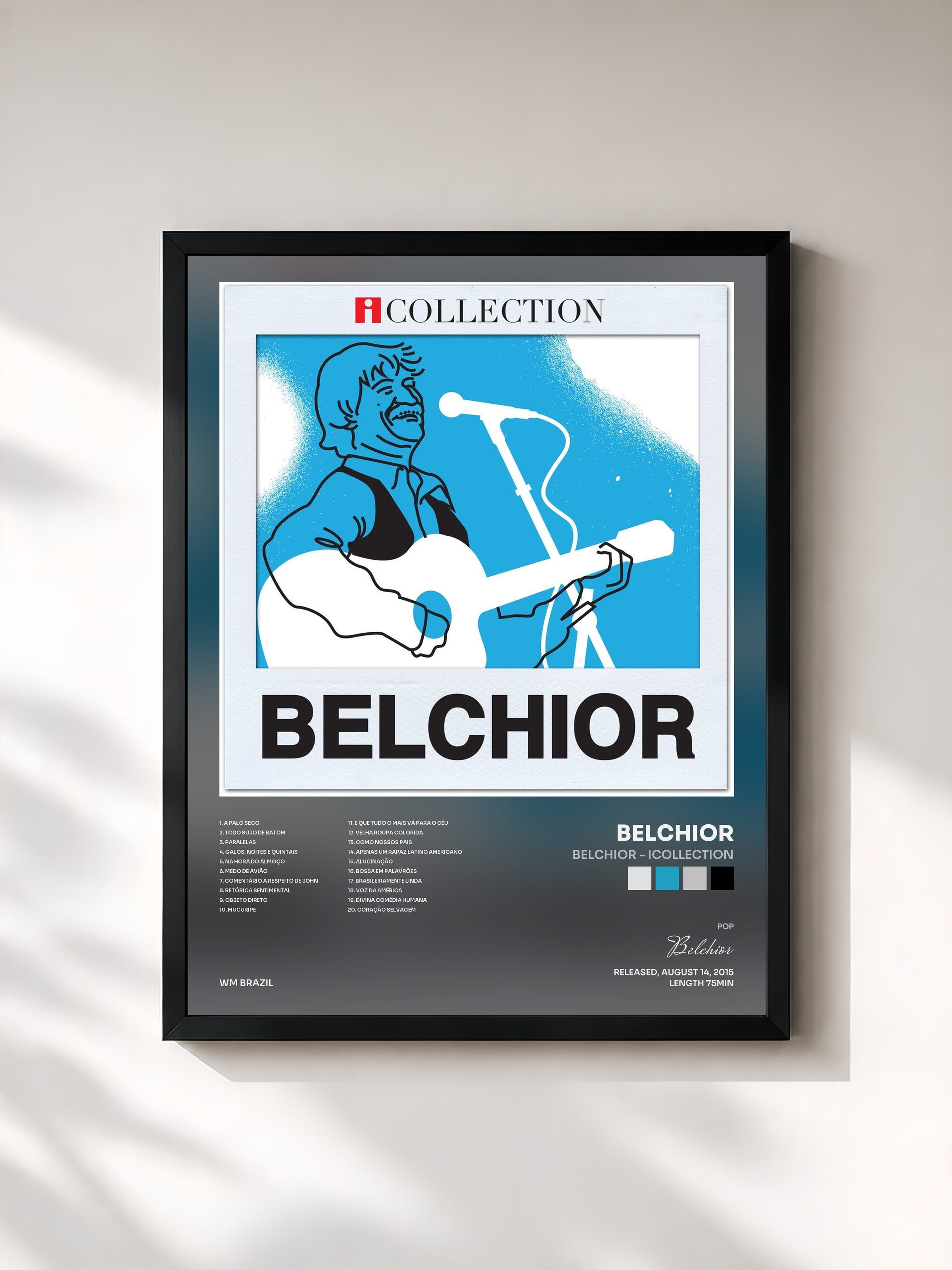 #noir Tableau de l'album Belchior - iCollection de Belchior, cadre noir, imprimé et encadré en France