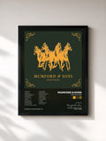 #noir Tableau de l'album Sigh No More de Mumford & Sons, cadre noir, imprimé et encadré en France