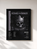 #noir Tableau de l'album König für immer de Bushido, cadre noir, imprimé et encadré en France