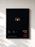 #noir Tableau de l'album Red / Yellow / Blue de De Staat, cadre noir, imprimé et encadré en France