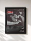#noir Tableau de l'album Eros de Eros Ramazzotti, cadre noir, imprimé et encadré en France