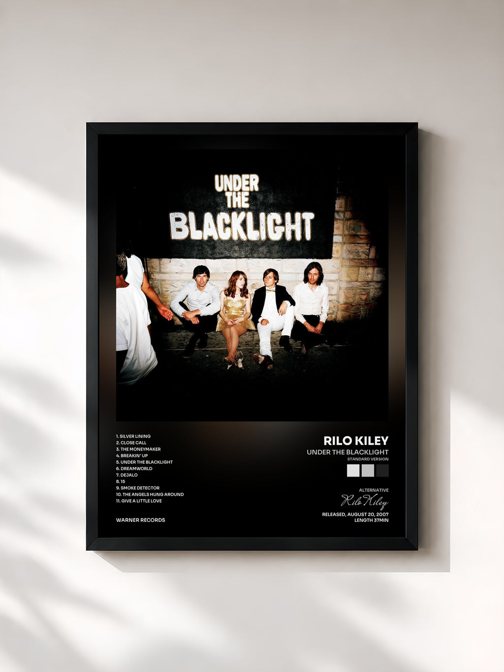 #noir Tableau de l'album Under The Blacklight (Standard Version) de Rilo Kiley, cadre noir, imprimé et encadré en France