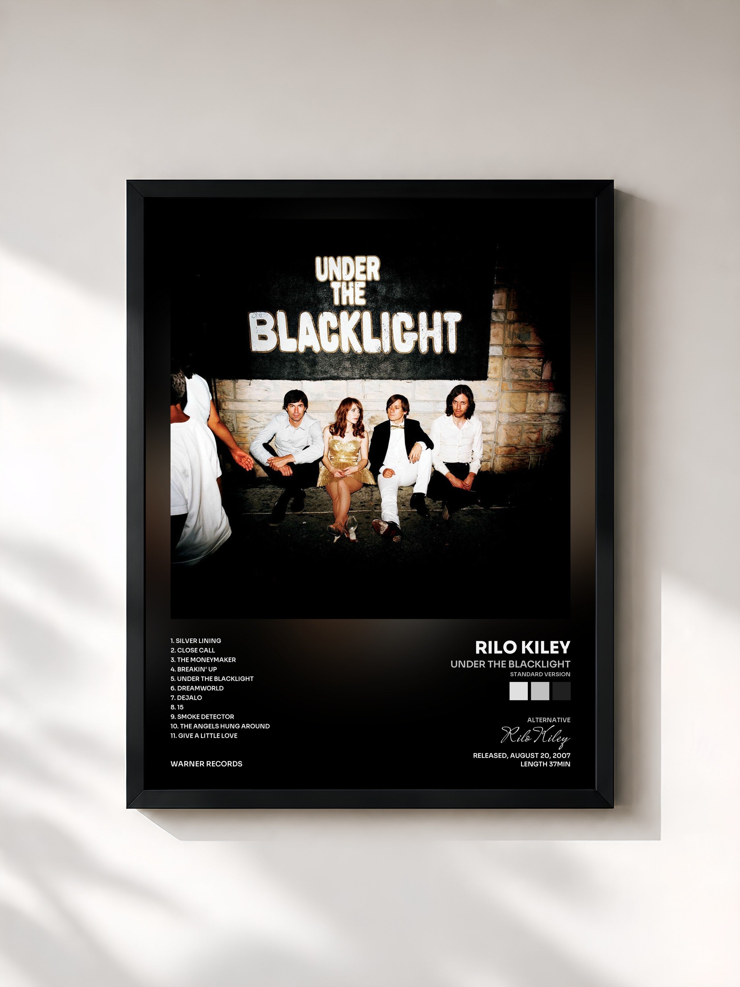 #noir Tableau de l'album Under The Blacklight (Standard Version) de Rilo Kiley, cadre noir, imprimé et encadré en France