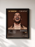 #noir Tableau de l'album T. R. U. T. H. de Guy Sebastian, cadre noir, imprimé et encadré en France
