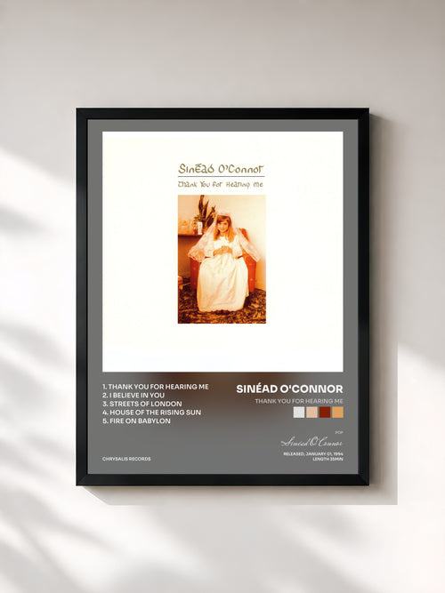 Sinéad O'Connor · Thank You for Hearing Me — Affiche encadrée