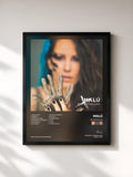 #noir Tableau de l'album Mil Batallas de Malú, cadre noir, imprimé et encadré en France