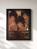 #noir Tableau de l'album Right On de The Supremes, cadre noir, imprimé et encadré en France