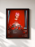 #noir Tableau de l'album HELLBOY de Lil Peep, cadre noir, imprimé et encadré en France