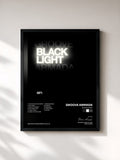 #noir Tableau de l'album Black Light de Groove Armada, cadre noir, imprimé et encadré en France