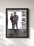 #noir Tableau de l'album No Deeper Meaning de Culture Beat, cadre noir, imprimé et encadré en France