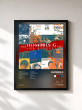 #noir Tableau de l'album Los Singles de Hombres G, cadre noir, imprimé et encadré en France