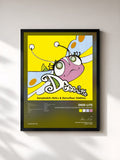 #noir Tableau de l'album Sampladelic Relics & Dancefloor Oddities de Deee-Lite, cadre noir, imprimé et encadré en France