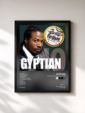 #noir Tableau de l'album Reggae Masterpiece: Gyptian de Gyptian, cadre noir, imprimé et encadré en France
