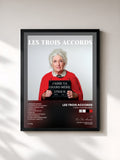 #noir Tableau de l'album J'aime ta grand-mère de Les Trois Accords, cadre noir, imprimé et encadré en France