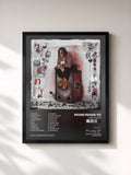 #noir Tableau de l'album Hard To Love de Moneybagg Yo, cadre noir, imprimé et encadré en France