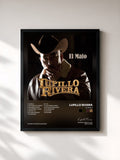 #noir Tableau de l'album El Malo de Lupillo Rivera, cadre noir, imprimé et encadré en France