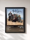#noir Tableau de l'album As Seen On TV de Alex & Sierra, cadre noir, imprimé et encadré en France