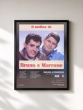 #noir Tableau de l'album O melhor de Bruno e Marrone de Bruno & Marrone, cadre noir, imprimé et encadré en France