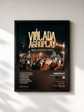 #noir Tableau de l'album Violada Agroplay: Vol. 1 de AgroPlay, cadre noir, imprimé et encadré en France