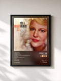 #noir Tableau de l'album I'm A Woman de Peggy Lee, cadre noir, imprimé et encadré en France