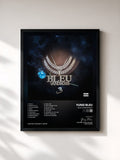 #noir Tableau de l'album Bleu Vandross 3 de Yung Bleu, cadre noir, imprimé et encadré en France