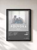 #noir Tableau de l'album Polvora de Leiva, cadre noir, imprimé et encadré en France