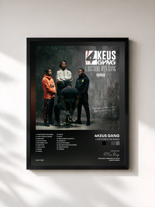 4Keus Gang · L'histoire d'un gang — Affiche encadrée