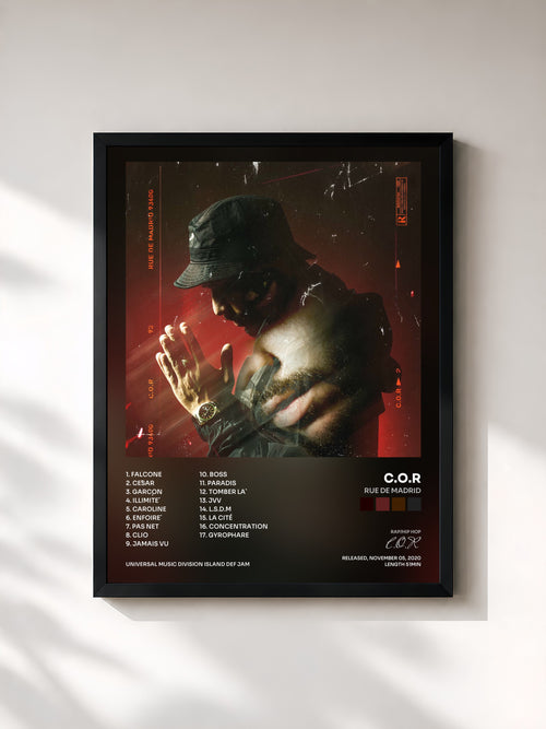 C.O.R · Rue de Madrid — Affiche encadrée
