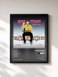 #noir Tableau de l'album A Matter Of Time de Mike Posner, cadre noir, imprimé et encadré en France