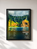 #noir Tableau de l'album Magic Island Vol. 11 de Roger Shah, cadre noir, imprimé et encadré en France