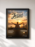 #noir Tableau de l'album All I Have Is Jesus de Felipe Santos, cadre noir, imprimé et encadré en France