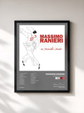 #noir Tableau de l'album Napoli A Modo Mio de Massimo Ranieri, cadre noir, imprimé et encadré en France