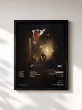 #noir Tableau de l'album Passionate & Paranoid de Yungen, cadre noir, imprimé et encadré en France