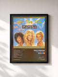 #noir Tableau de l'album Honky Tonk Angels de Dolly Parton, cadre noir, imprimé et encadré en France