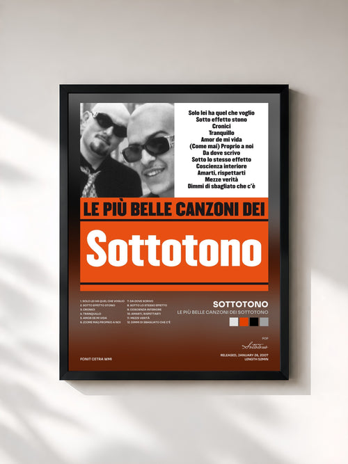 Sottotono · Le più belle canzoni dei Sottotono — Affiche encadrée