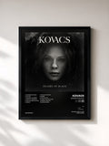 #noir Tableau de l'album Shades of Black de Kovacs, cadre noir, imprimé et encadré en France