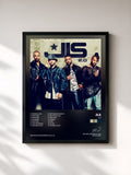 #noir Tableau de l'album 2.0 de JLS, cadre noir, imprimé et encadré en France