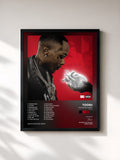 #noir Tableau de l'album Platinum Heart (Deluxe) de Toosii, cadre noir, imprimé et encadré en France