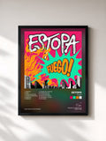 #noir Tableau de l'album Fuego de Estopa, cadre noir, imprimé et encadré en France