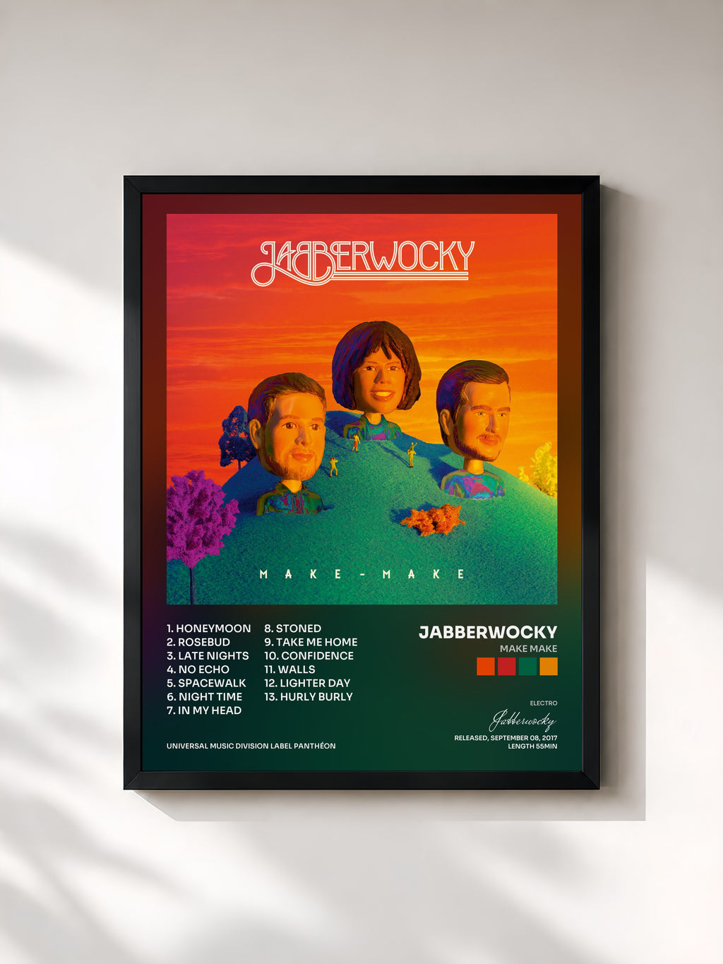 #noir Tableau de l'album Make Make de Jabberwocky, cadre noir, imprimé et encadré en France