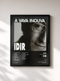 #noir Tableau de l'album A Vava Inouva de Idir, cadre noir, imprimé et encadré en France
