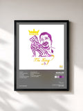 #noir Tableau de l'album The King, Vol. 5 de Khaled, cadre noir, imprimé et encadré en France