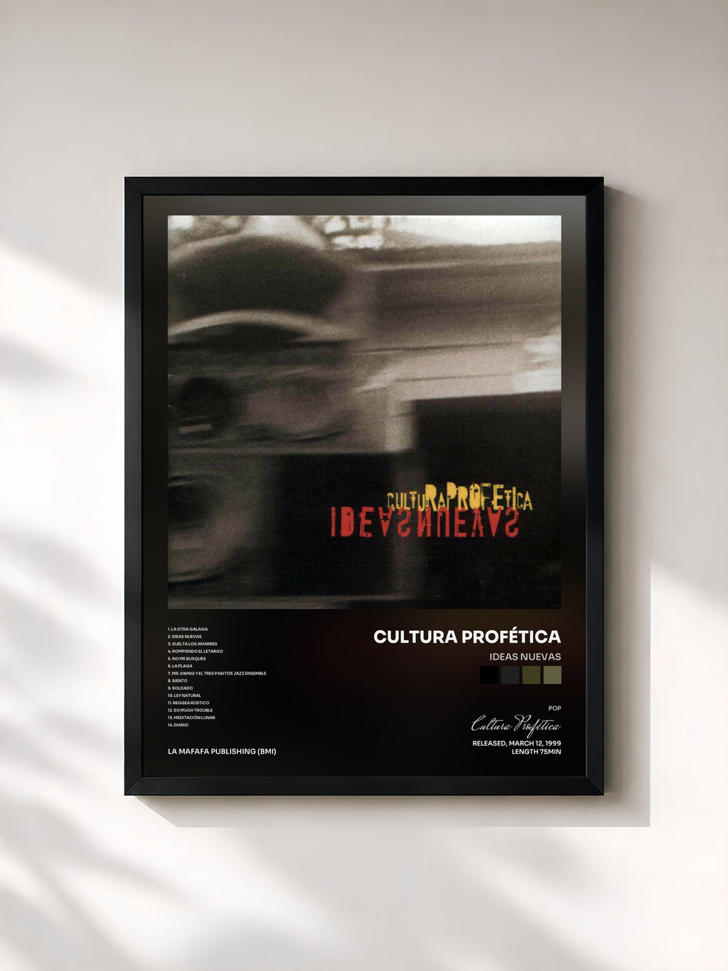 #noir Ideas Nuevas di Cultura Profética in stampa incorniciata, cornice nera, stampata e incorniciata in Francia