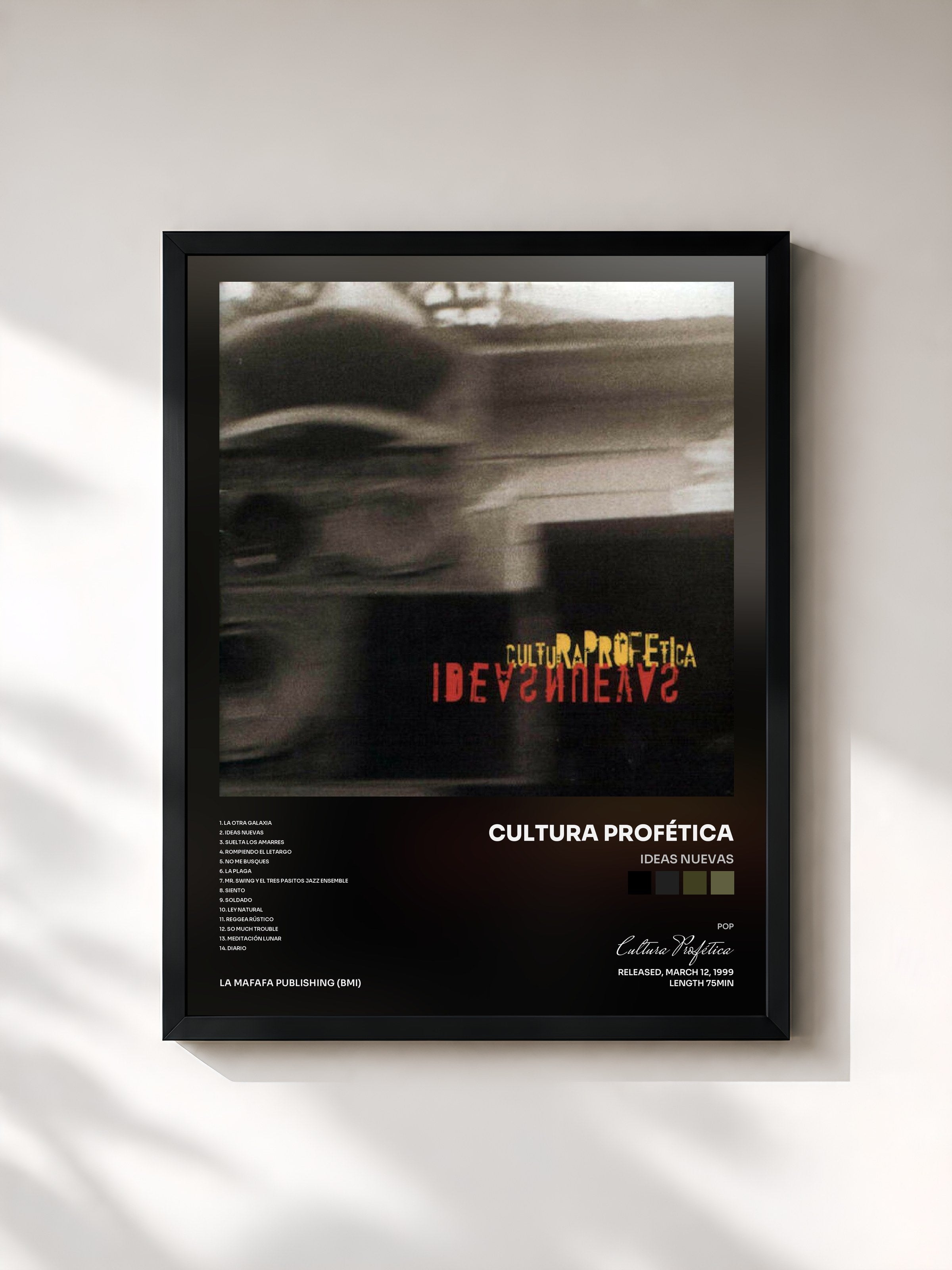 #noir Ideas Nuevas di Cultura Profética in stampa incorniciata, cornice nera, stampata e incorniciata in Francia