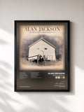 #noir Tableau de l'album Precious Memories de Alan Jackson, cadre noir, imprimé et encadré en France