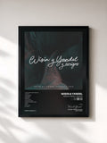 #noir Wisin & Yandel y Amigos di Wisin & Yandel in stampa incorniciata, cornice nera, stampata e incorniciata in Francia