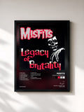 #noir Tableau de l'album Legacy Of Brutality de Misfits, cadre noir, imprimé et encadré en France