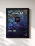 #noir Tableau de l'album Supergirl - EP de Anna Naklab, cadre noir, imprimé et encadré en France